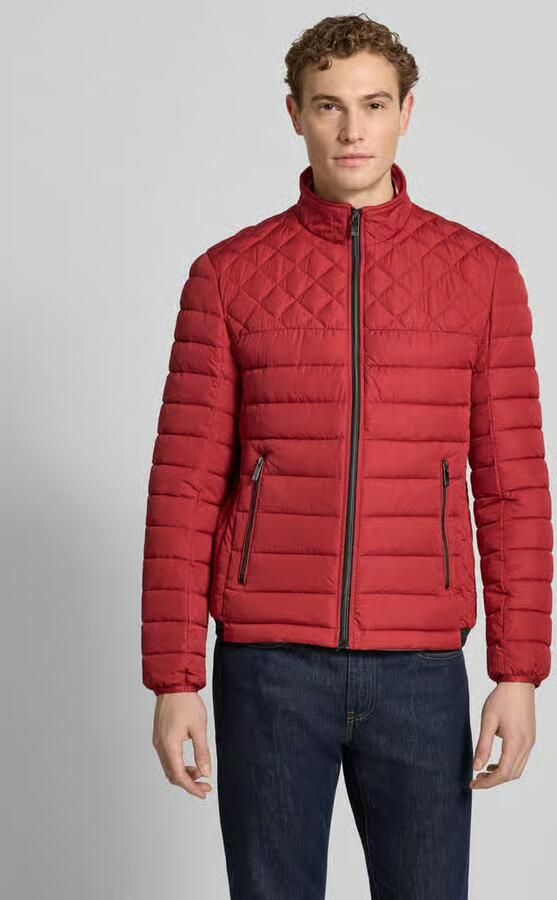 Christian Berg Men Slim fit Gewatteerd jack met gevoerde Kraag - Foto 4