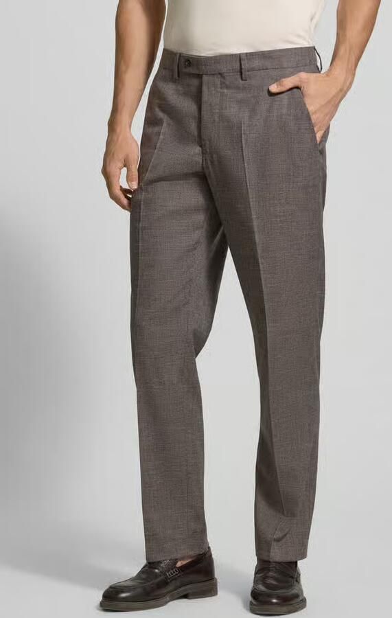 Christian Berg Men Slim fit pantalon met persplooien - Foto 4