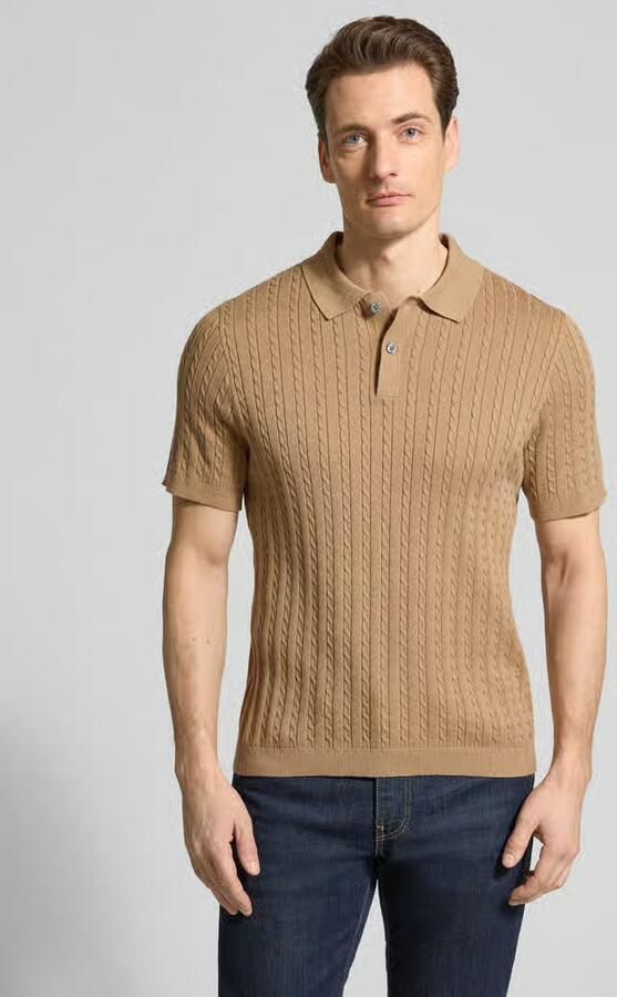 Christian Berg Men Slim Fit poloshirt in brei-look - Foto 3