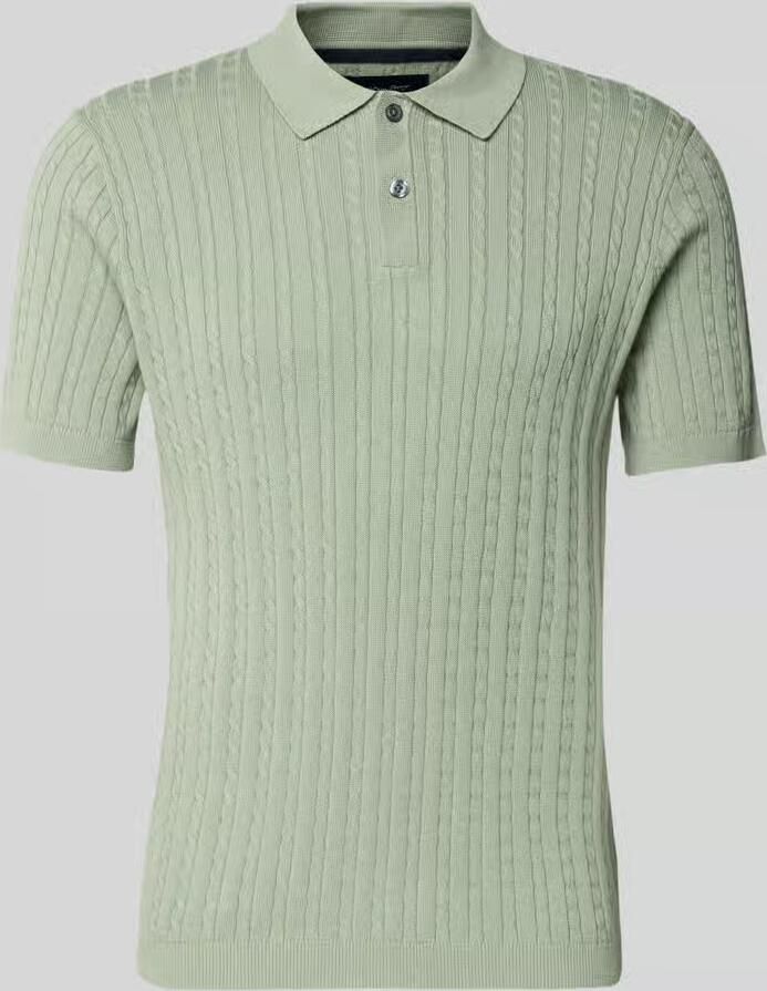 Christian Berg Men Slim fit poloshirt in gebreide look - Foto 2