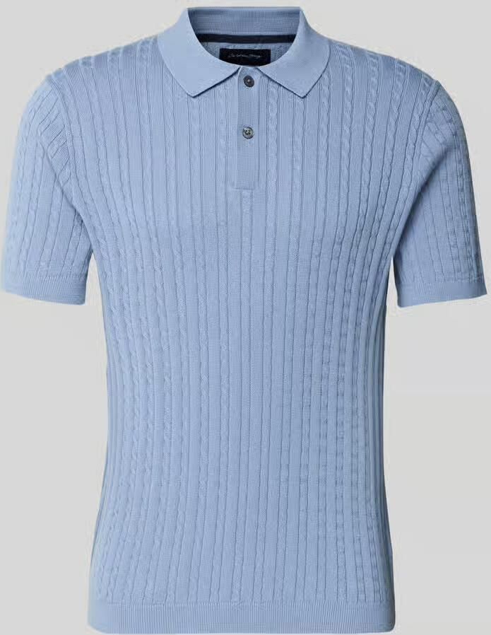 Christian Berg Men Slim fit poloshirt in gebreide look - Foto 2