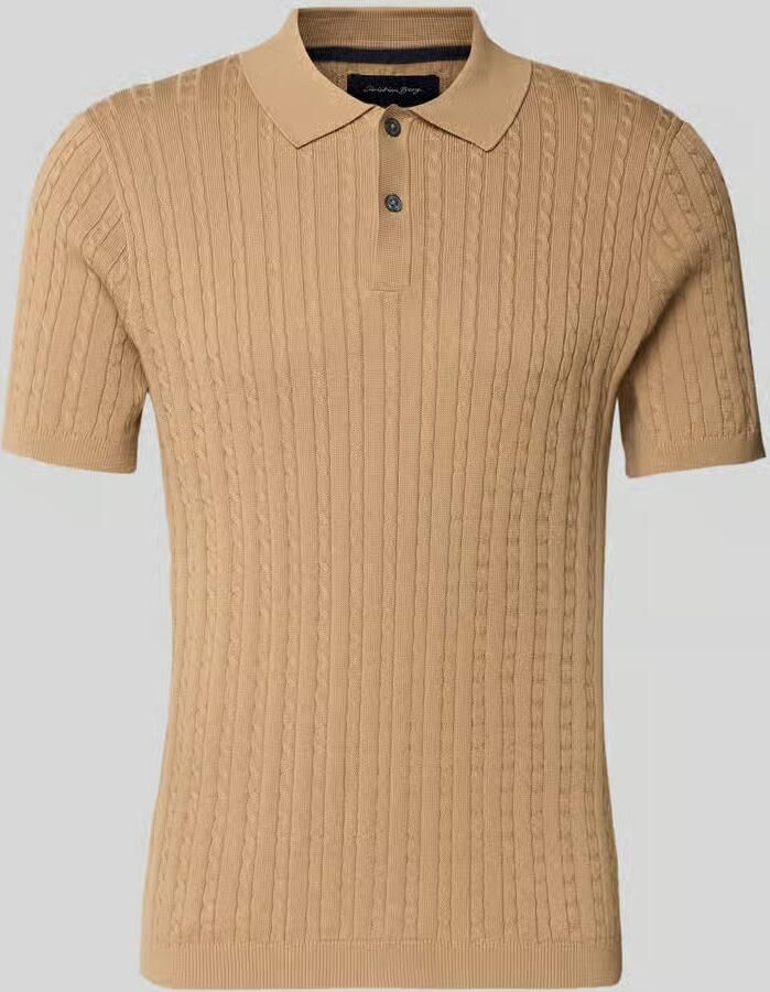Christian Berg Men Slim fit poloshirt in gebreide look - Foto 2