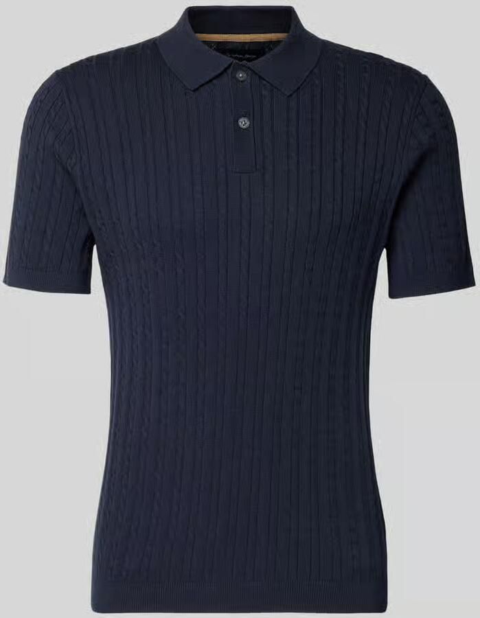 Christian Berg Men Slim fit poloshirt in gebreide look - Foto 2