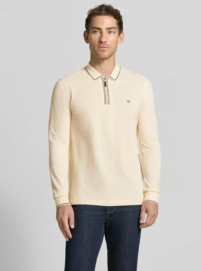 Christian Berg Men slim fit poloshirt met rits - Foto 2
