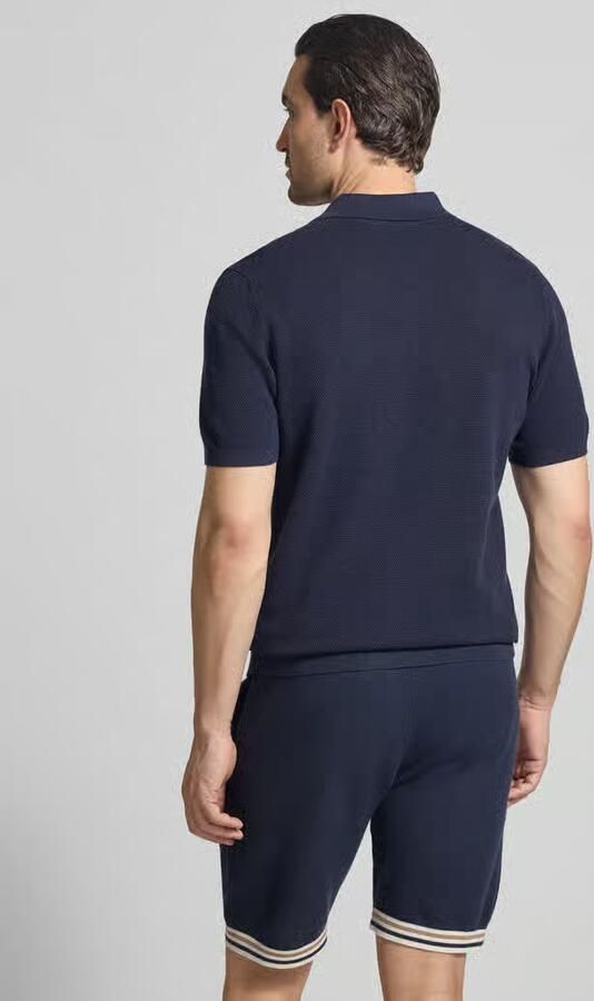 Christian Berg Men Slim fit poloshirt met structuurpatroon - Foto 3