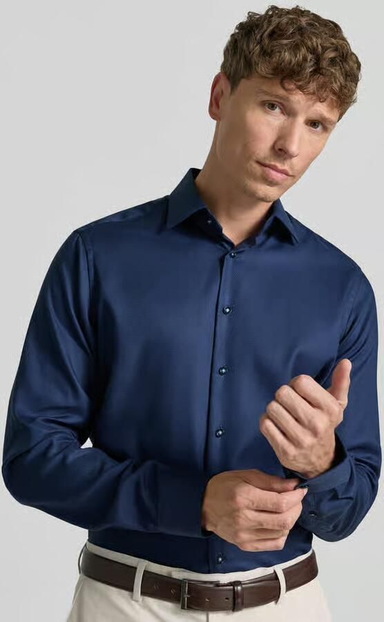 Christian Berg Men slim fit zakelijk hemd met extra lange mouw