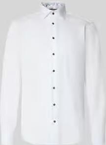 Christian Berg Men slim fit zakelijk hemd met kentkraag