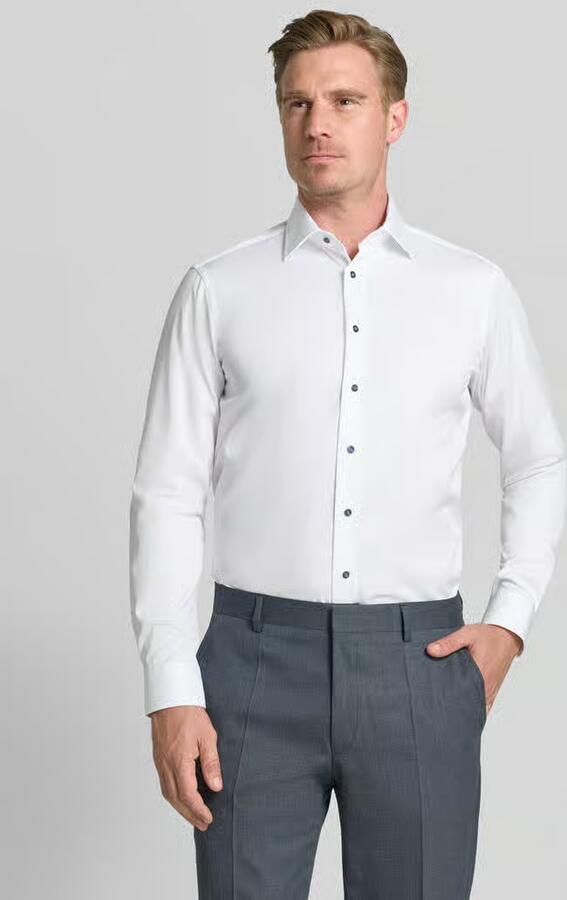 Christian Berg Men slim fit zakelijk hemd met kentkraag - Foto 2