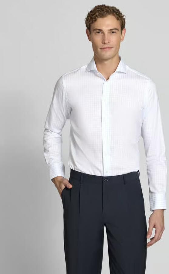Christian Berg Men Slim fit zakelijk hemd van puur katoen - Foto 3