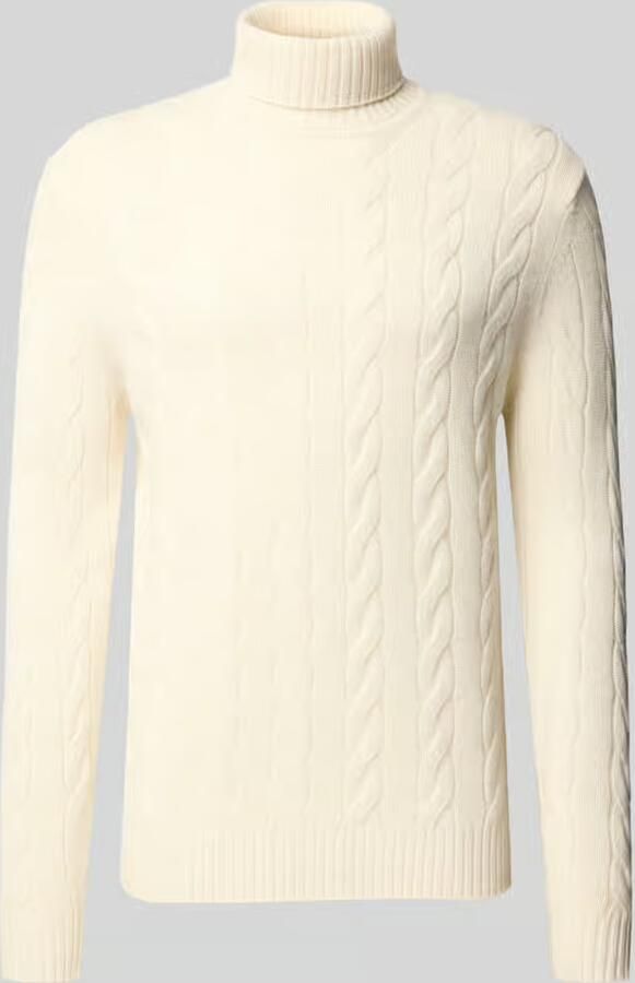Christian Berg Men Slim gebreide pullover met kabelpatroon