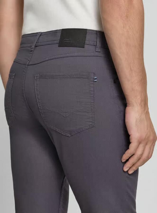Christian Berg Men straight fit broek met structuurpatroon