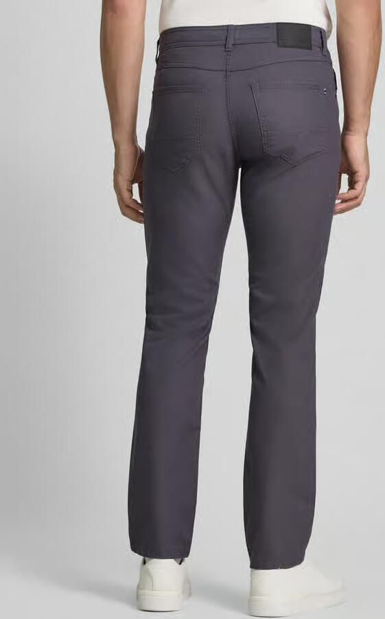 Christian Berg Men straight fit broek met structuurpatroon