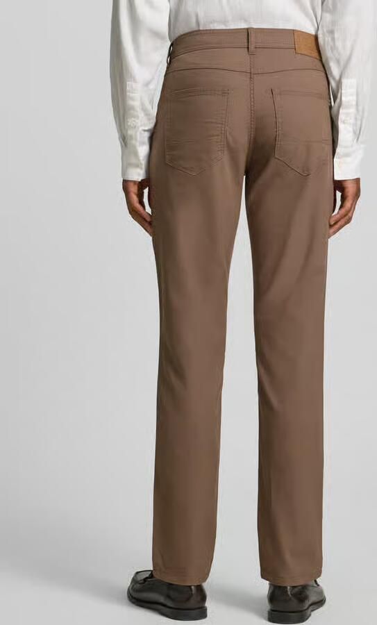 Christian Berg Men straight fit broek met structuurpatroon