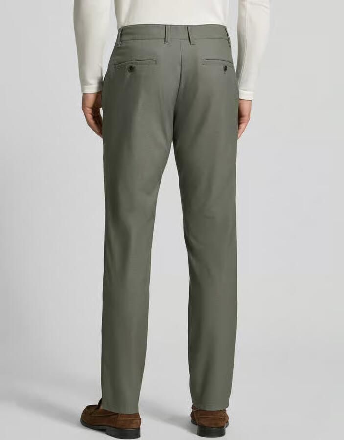 Christian Berg Men straight fit broek van katoenmix