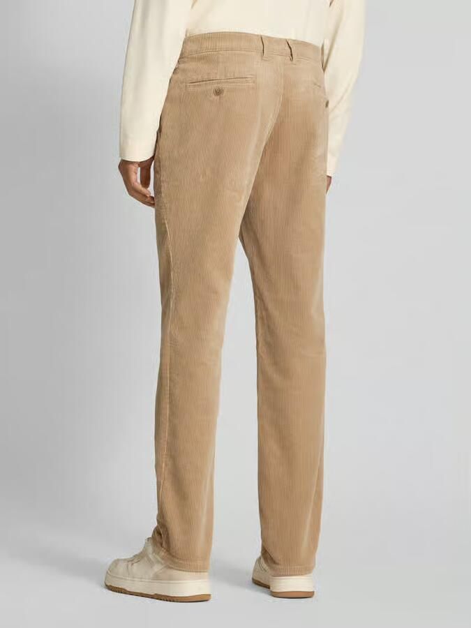 Christian Berg Men Straight fit corduroy broek met Franse steekzakken