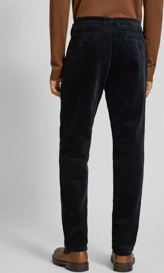Christian Berg Men Straight fit corduroy broek met Franse steekzakken