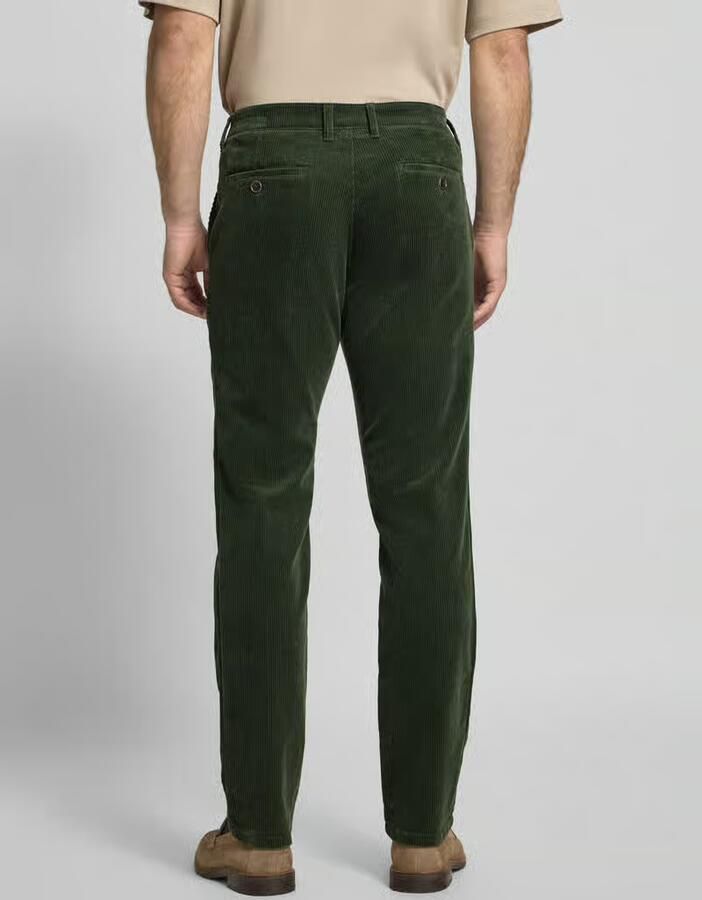 Christian Berg Men Straight fit corduroy broek met Franse steekzakken