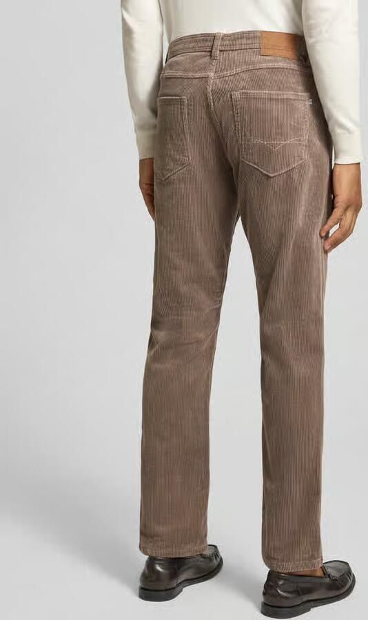 Christian Berg Men Straight fit stoffen broek met cordlook - Foto 3