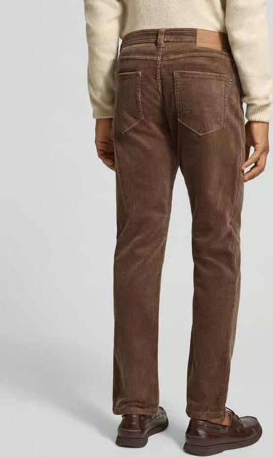 Christian Berg Men Straight fit stoffen broek met cordlook - Foto 3