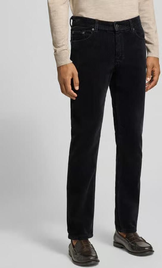 Christian Berg Men Straight fit stoffen broek met cordlook - Foto 2