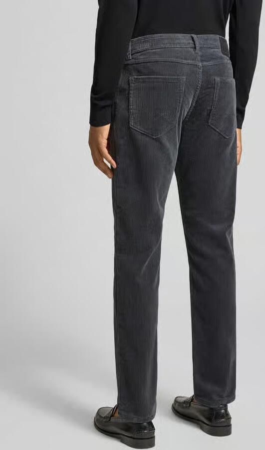 Christian Berg Men Straight fit stoffen broek met cordlook - Foto 3