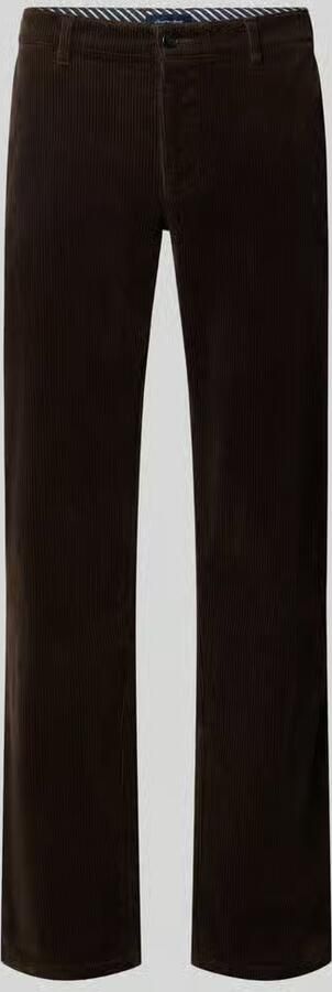 Christian Berg Men straight fit stoffen broek van katoenmix