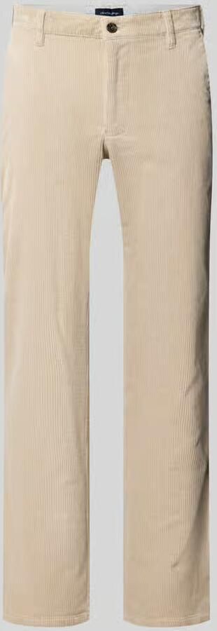 Christian Berg Men straight fit stoffen broek van katoenmix