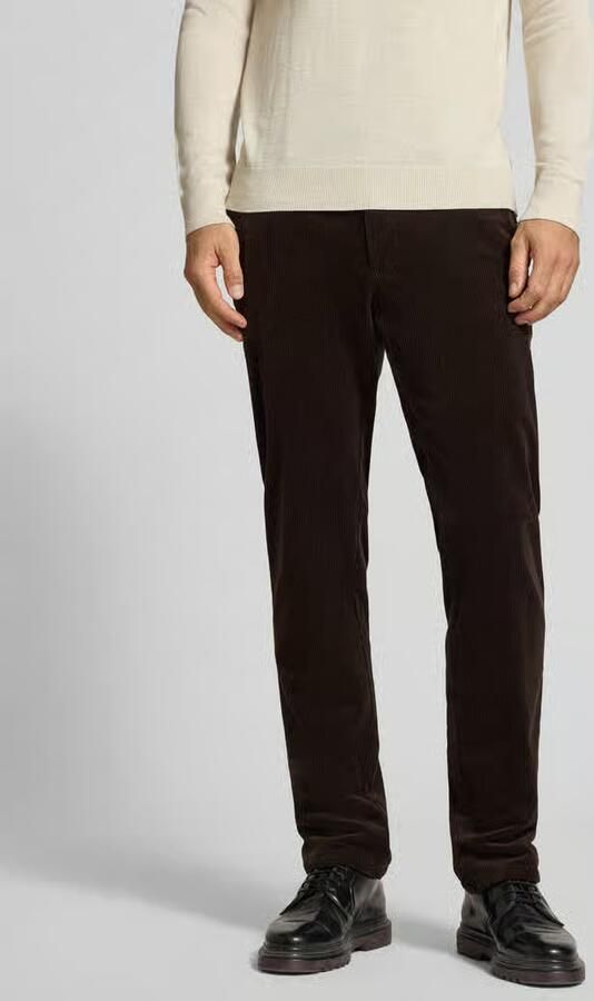 Christian Berg Men straight fit stoffen broek van katoenmix - Foto 3