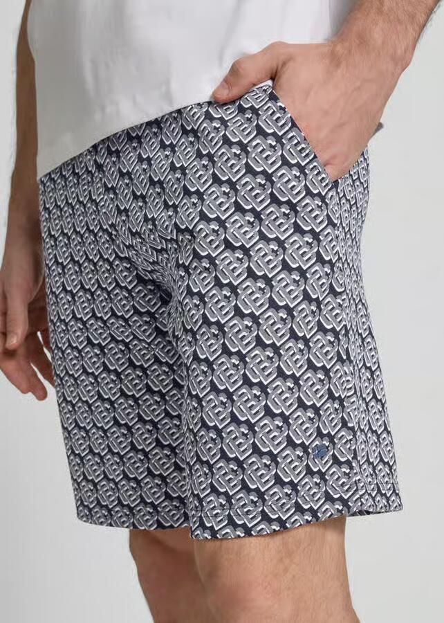 Christian Berg Men Sweatshorts met labeldetails