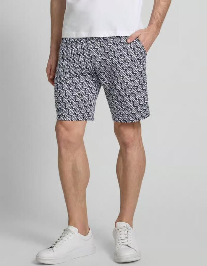 Christian Berg Men Sweatshorts met labeldetails - Foto 3