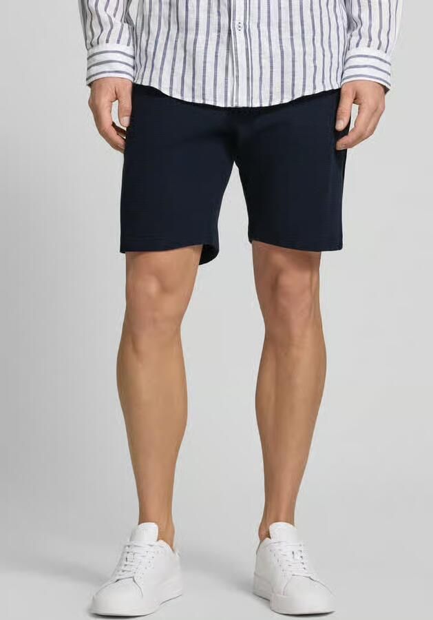 Christian Berg Men Sweatshorts van katoen met structuurpatroon - Foto 3