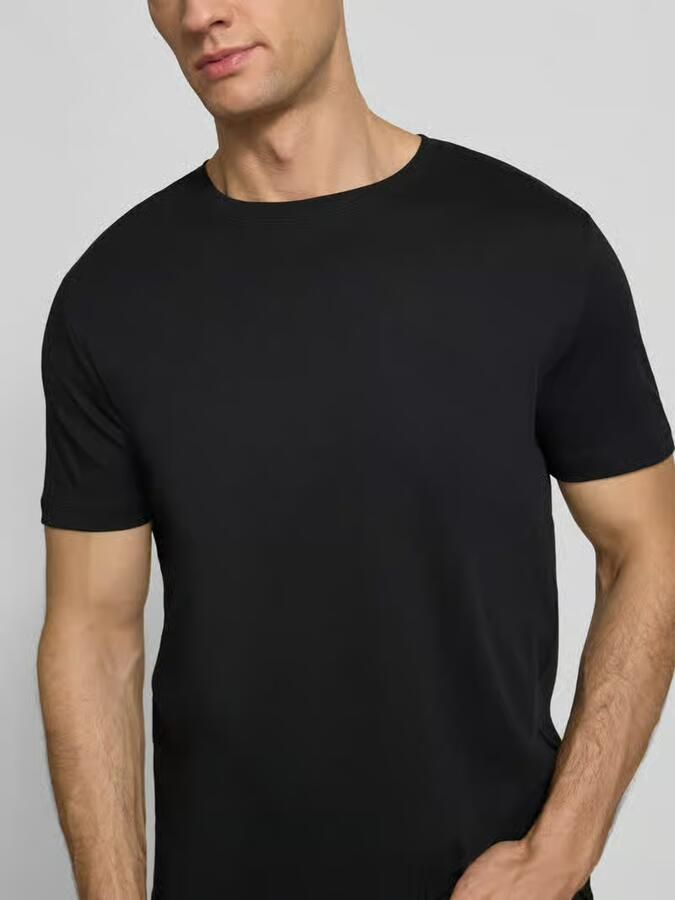 Christian Berg Men T-shirt met geribde ronde hals