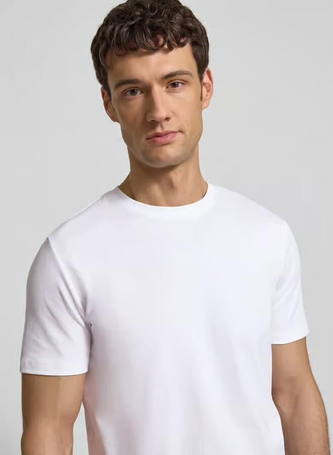 Christian Berg Men T-shirt met geribde ronde hals - Foto 2