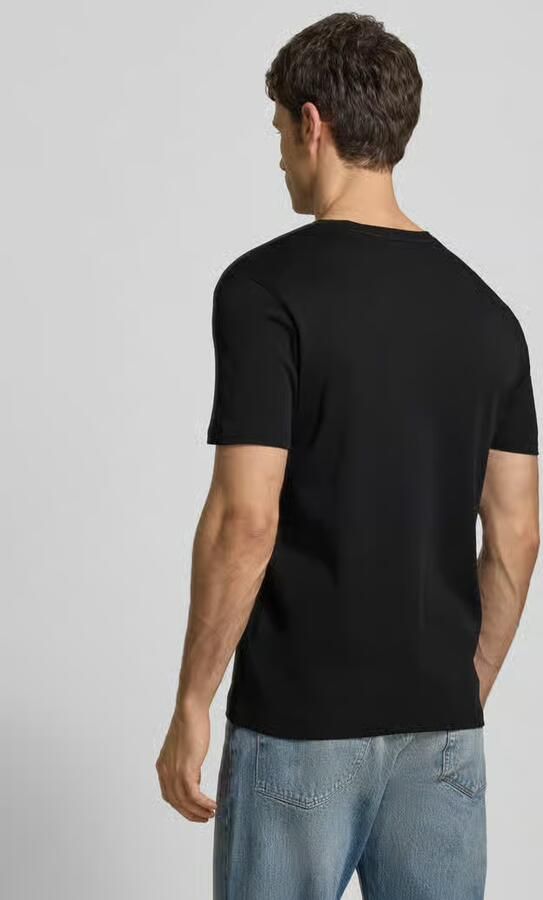 Christian Berg Men T-shirt met geribde ronde hals
