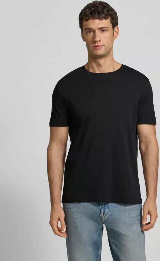 Christian Berg Men T-shirt met geribde ronde hals - Foto 4