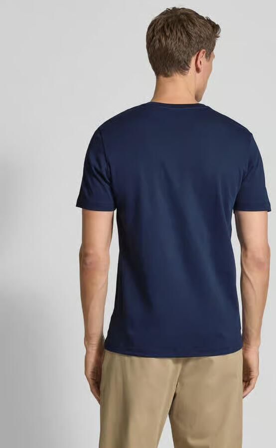 Christian Berg Men T-shirt met geribde ronde hals