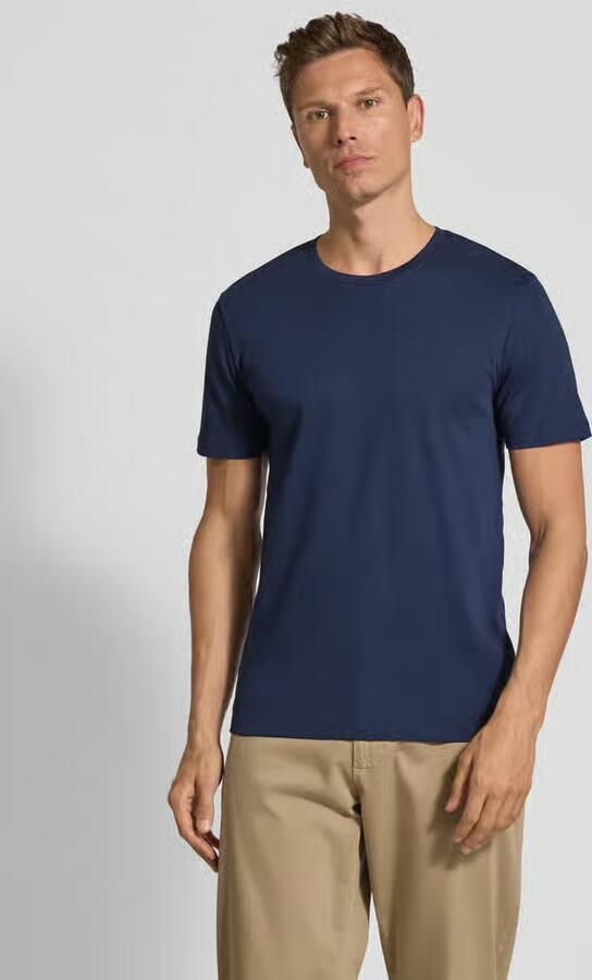 Christian Berg Men T-shirt met geribde ronde hals - Foto 3