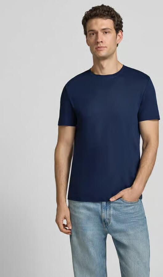 Christian Berg Men T-shirt met geribde ronde hals - Foto 5