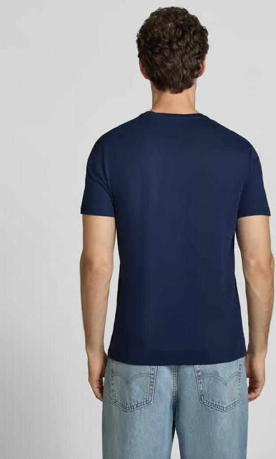 Christian Berg Men T-shirt met geribde ronde hals - Foto 4