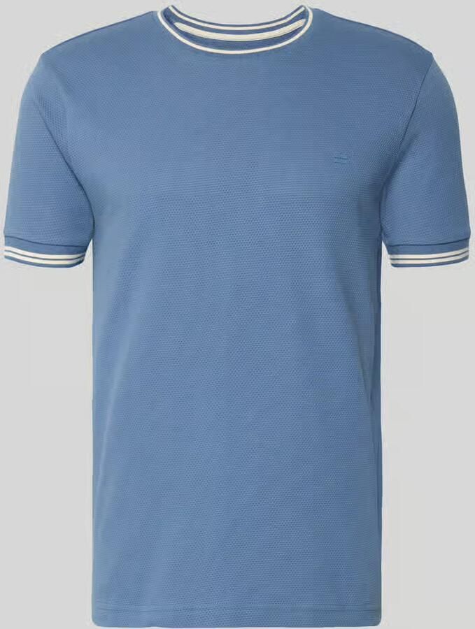 Christian Berg Men T-shirt met structuurpatroon en ronde hals - Foto 2