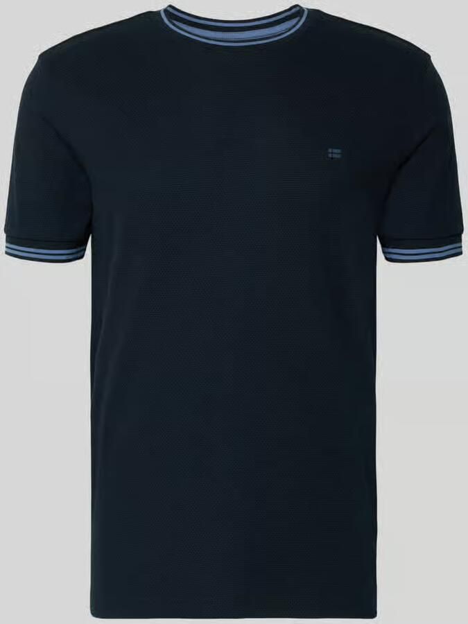 Christian Berg Men T-shirt met structuurpatroon en ronde hals - Foto 2