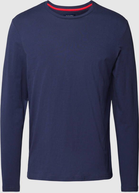 Christian Berg Men Shirt met lange mouwen en geribde ronde hals