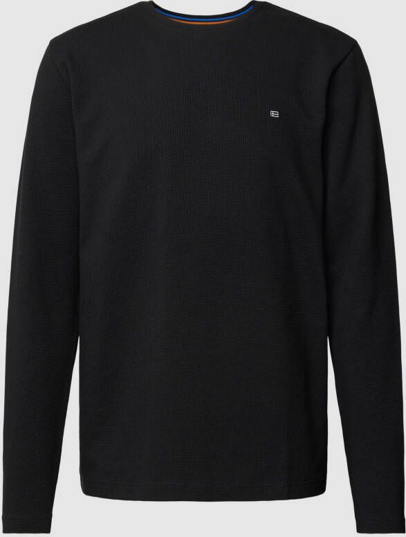 Christian Berg Men Shirt met lange mouwen en wafelstructuur