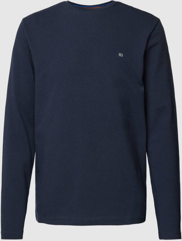 Christian Berg Men Shirt met lange mouwen en wafelstructuur