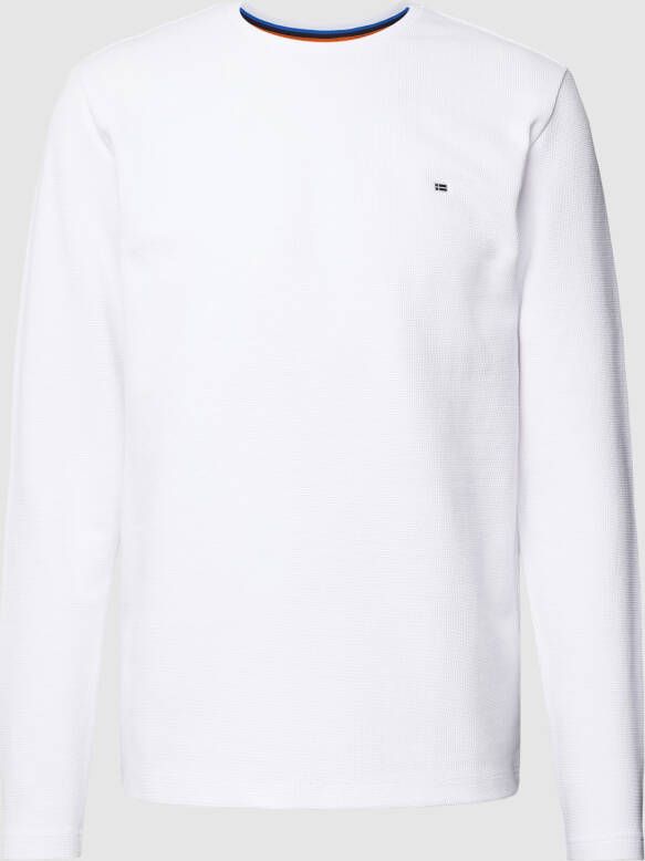 Christian Berg Men Shirt met lange mouwen en wafelstructuur