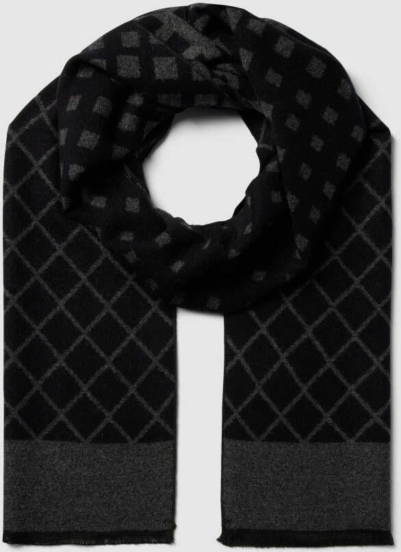 Christian Berg Men Sjaal van viscose met franjes