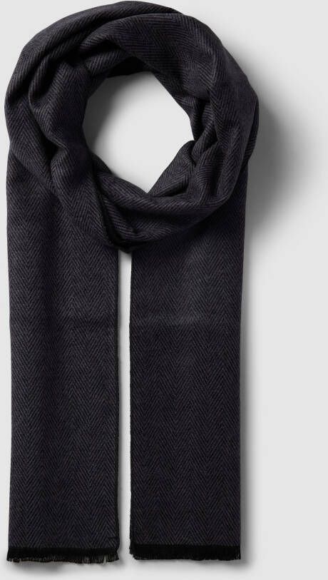 Christian Berg Men Sjaal van viscose in two-tone-stijl