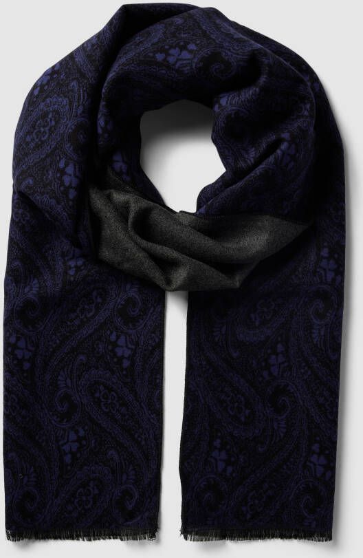 Christian Berg Men Sjaal van viscose met gerafelde boorden