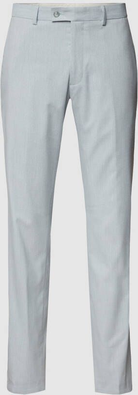 Christian Berg Men Slim fit pantalon in gemêleerde look