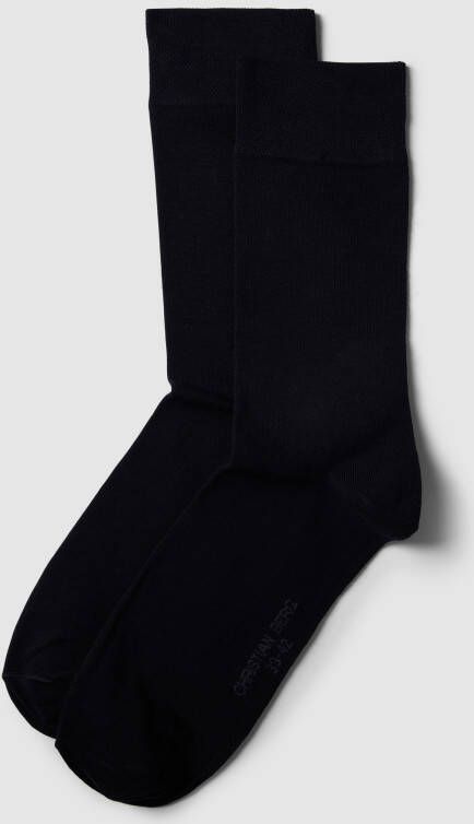 Christian Berg Men Sokken met elastische boordjes in een set van 2 paar